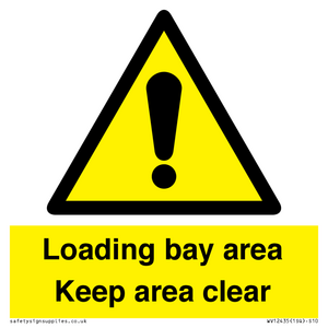 Loading bay area Keep area clear